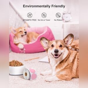 Genuine 2 Inch Pink Circle Thermal Stickers Labels,